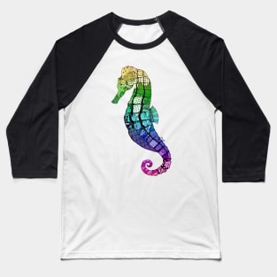 Seahorse Rainbow Baseball T-Shirt